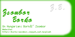 zsombor borko business card